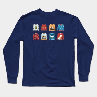 Christmas Sweater Lineup Long Sleeve T-Shirt